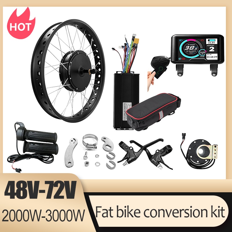 72V 3000W Fat Tire Snow Bike M - Ebike Conversion Kit 72V 3000W ulasan dan harga