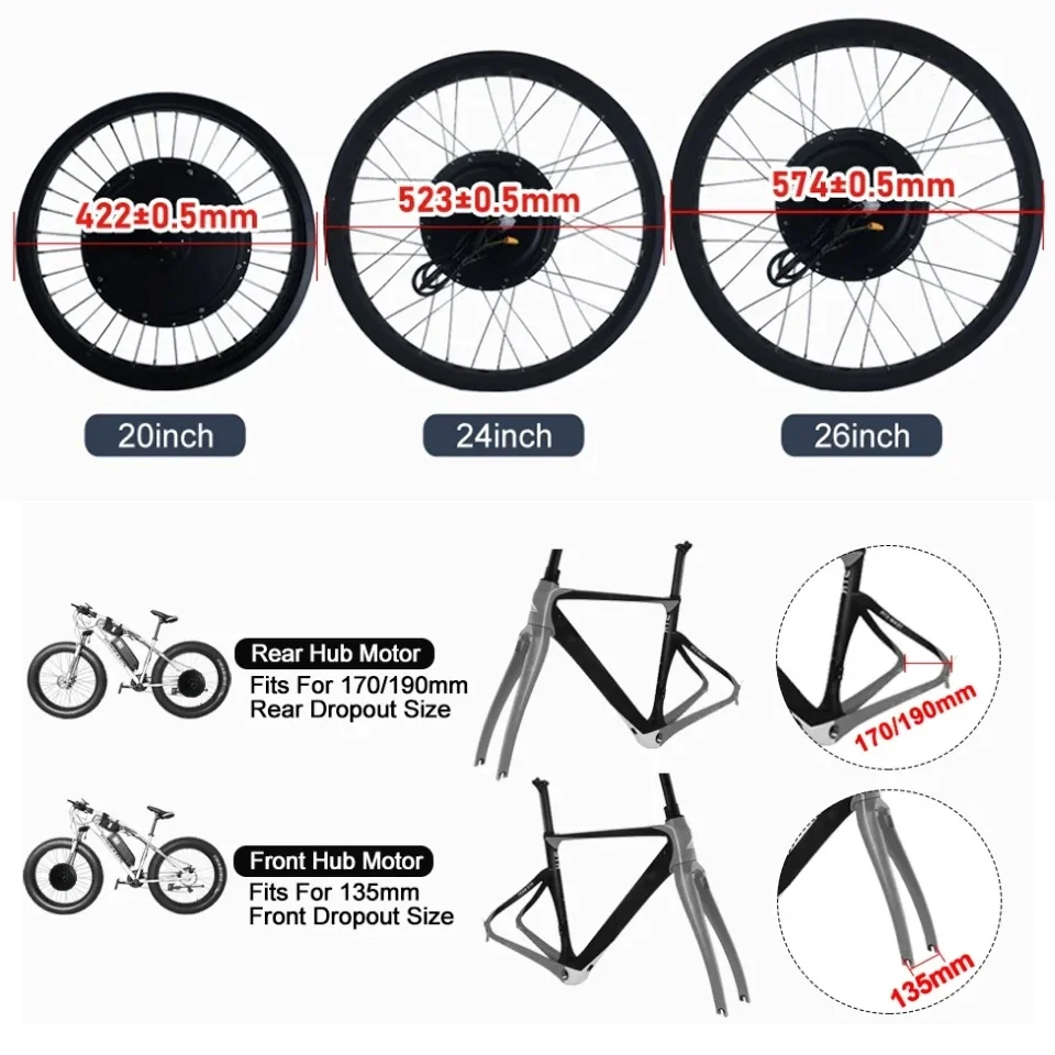 72V 3000W Snow Bike Conversion - Ebike Conversion Kit 72V 3000W ulasan dan harga
