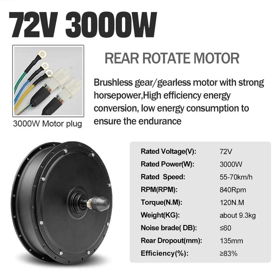 72V 3000W E Bike Conversion Ki - Ebike Conversion Kit 72V 3000W ulasan dan harga